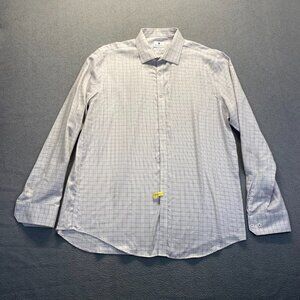 Ryan Seacrest Men Button‎ Long Sleeve Dress Casual Shirt 17 36/37,Plaid